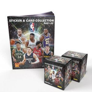NBA 2021/22 Colecția oficială de abțibilduri + carduri- pachete